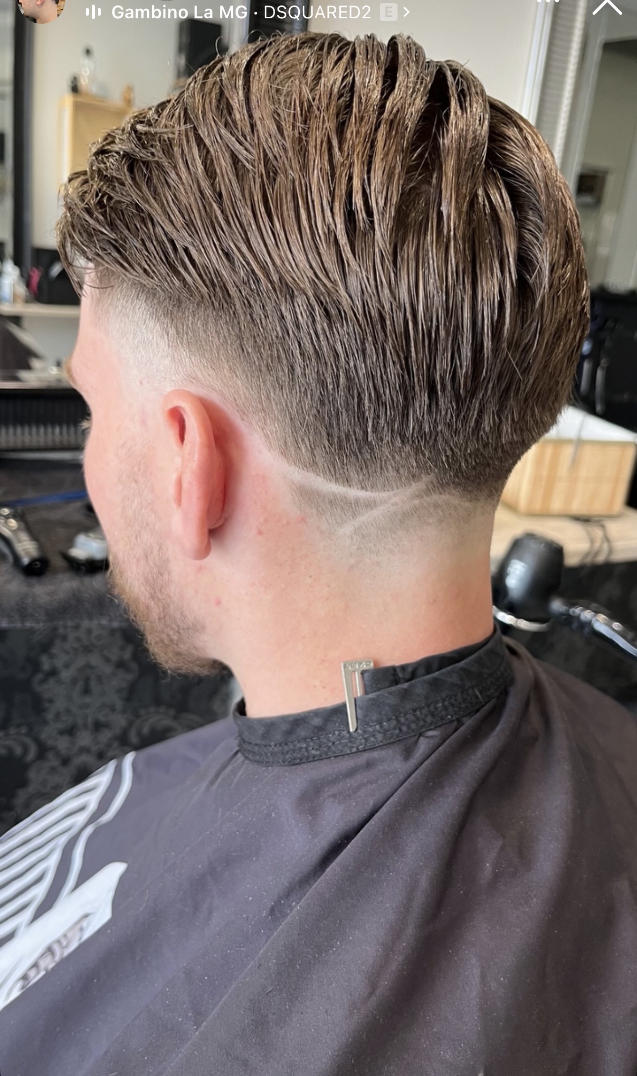 Slick back texturé dégradé nuque nette – B.HAIR.BZ Montargis